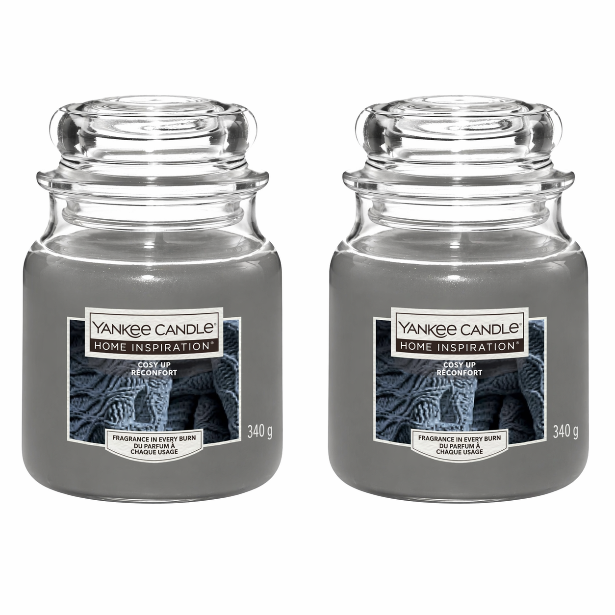 Yankee Candle Large Jar Candles Pack of 2, 340g Each, Long Lasting Fragrance Home Scented Candles
