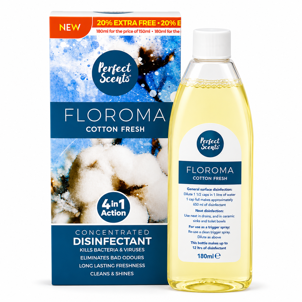 3x Perfect Scents Floroma Disinfectant Liquid  180ml