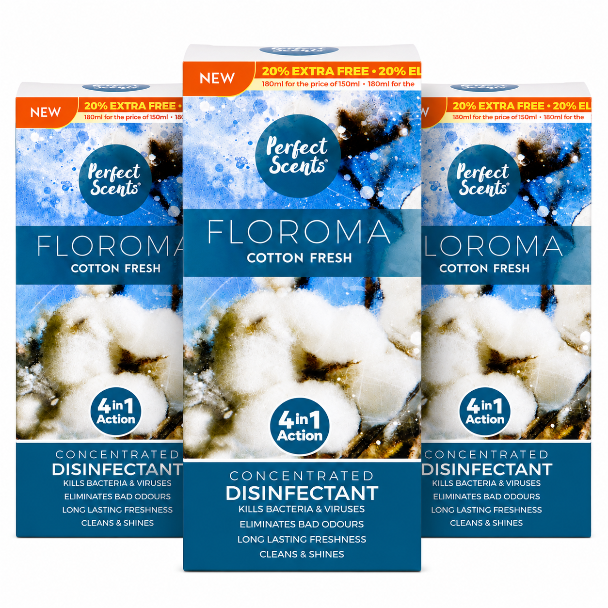 3x Perfect Scents Floroma Disinfectant Liquid  180ml