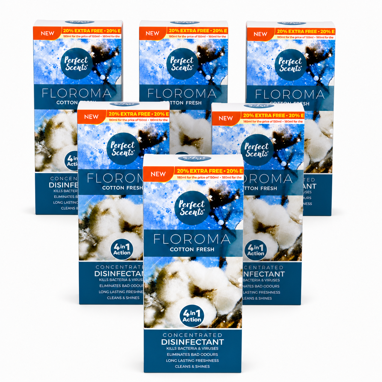 6x Perfect Scents Floroma Disinfectant Liquid  180ml