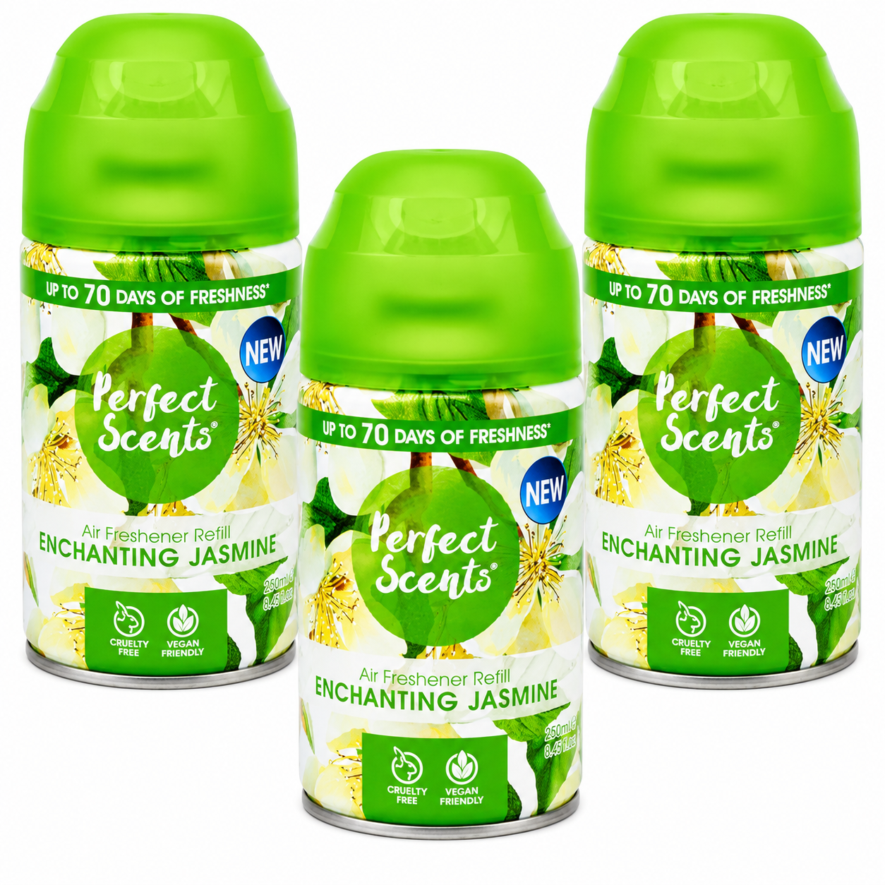 3x Perfect Scents Air Freshener Automatic Spray Refills 250ml