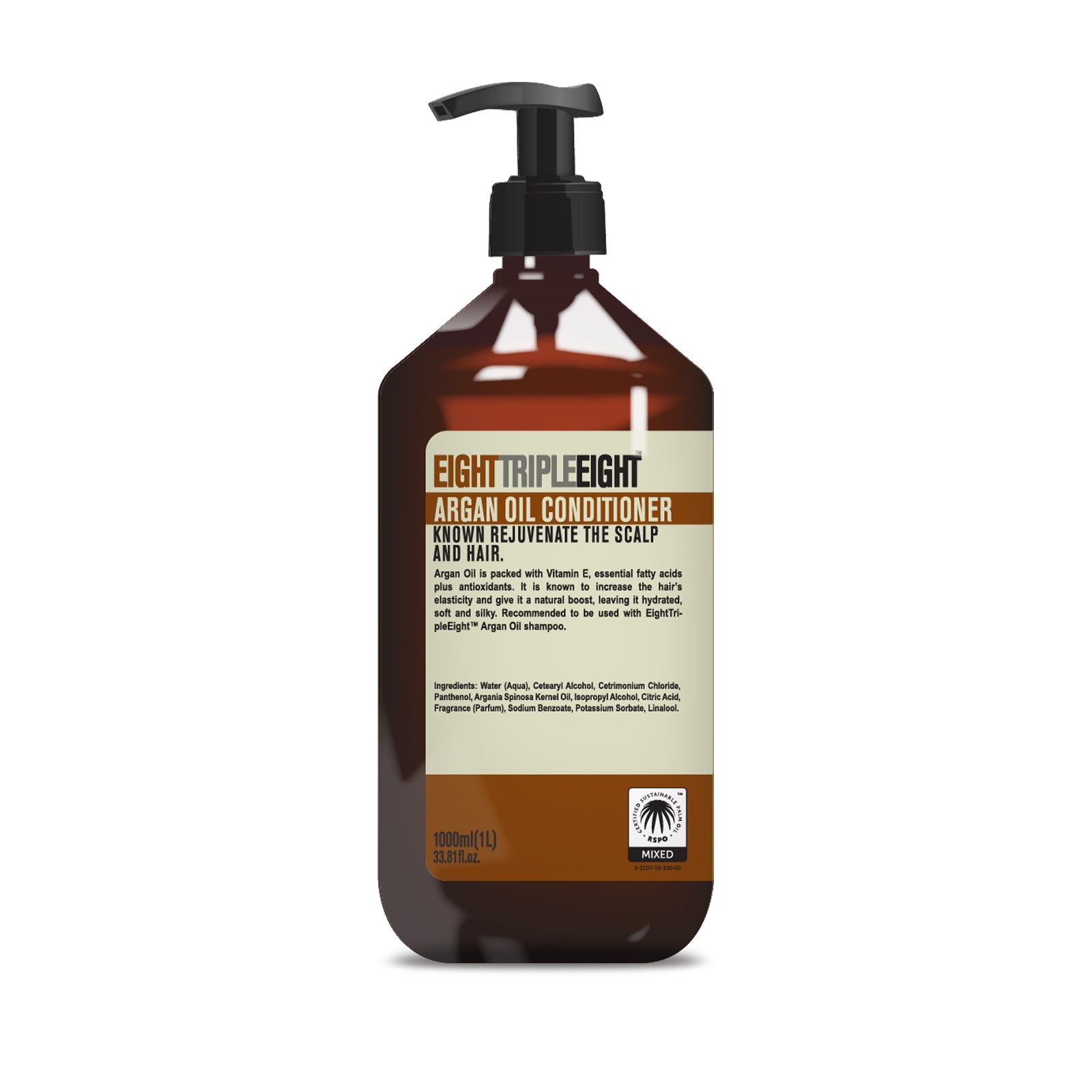 Eight Triple Eight Conditioner 1L, Nourishing and Smoothing Formula for All Hair Types, Everyday Hair Care
