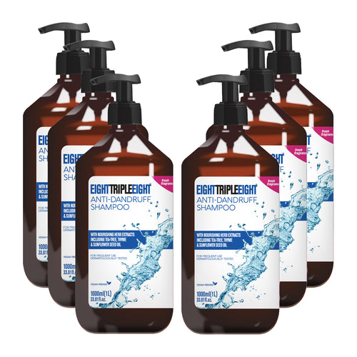 Eight Triple Eight Shampoo and Conditioner Pack of 6, 3 Shampoo and 3 Conditioner, All Hair Types, Everyday Hair Care