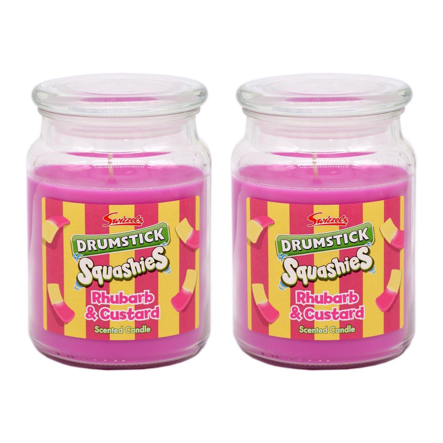 2x SWIZZELS LARGE SCENTED GLASS JAR CANDLE 18oz