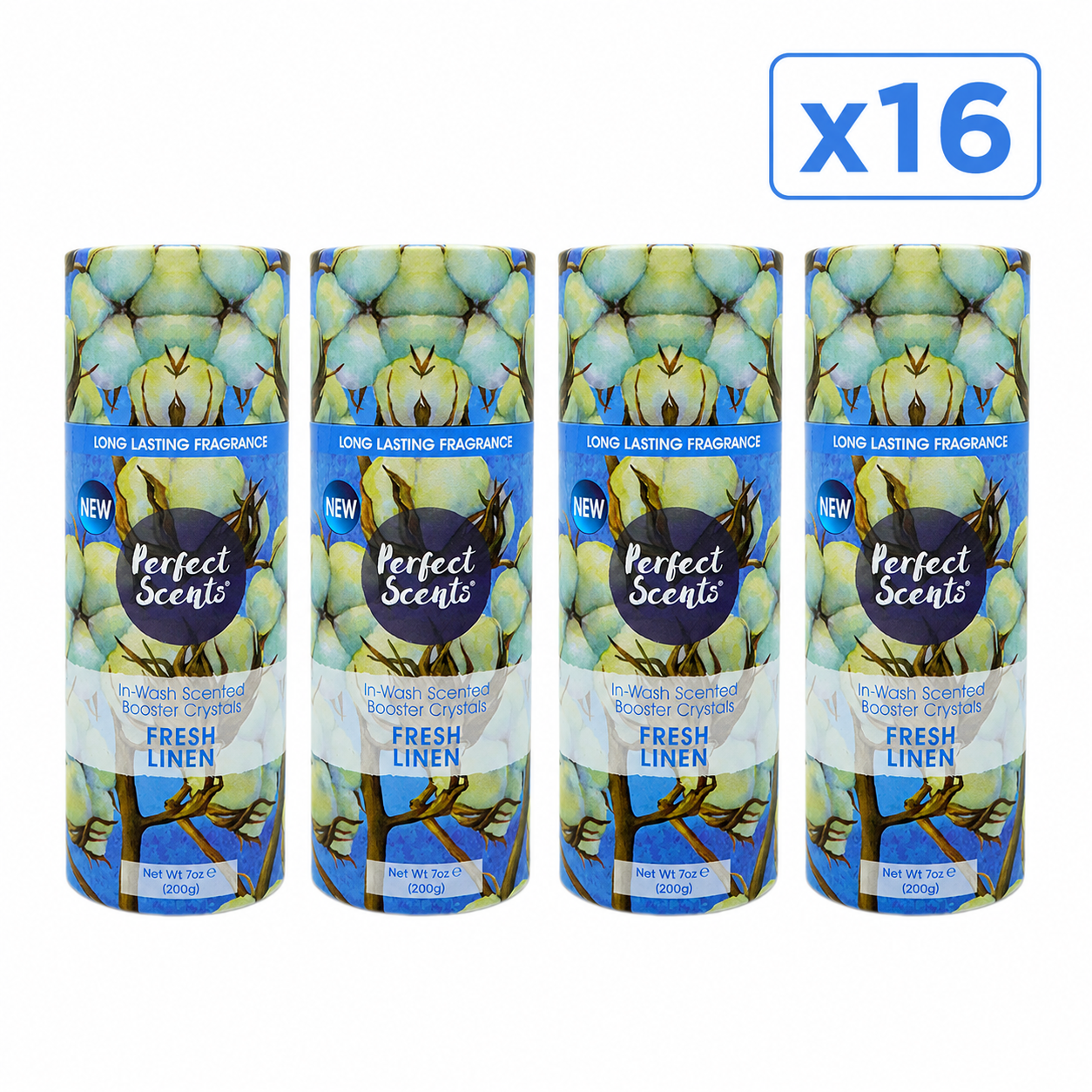Perfect Scents In-Wash Scent Booster 200g Pack of 16, Laundry Fragrance Beads, Long Lasting Freshness, 3.2kg Total