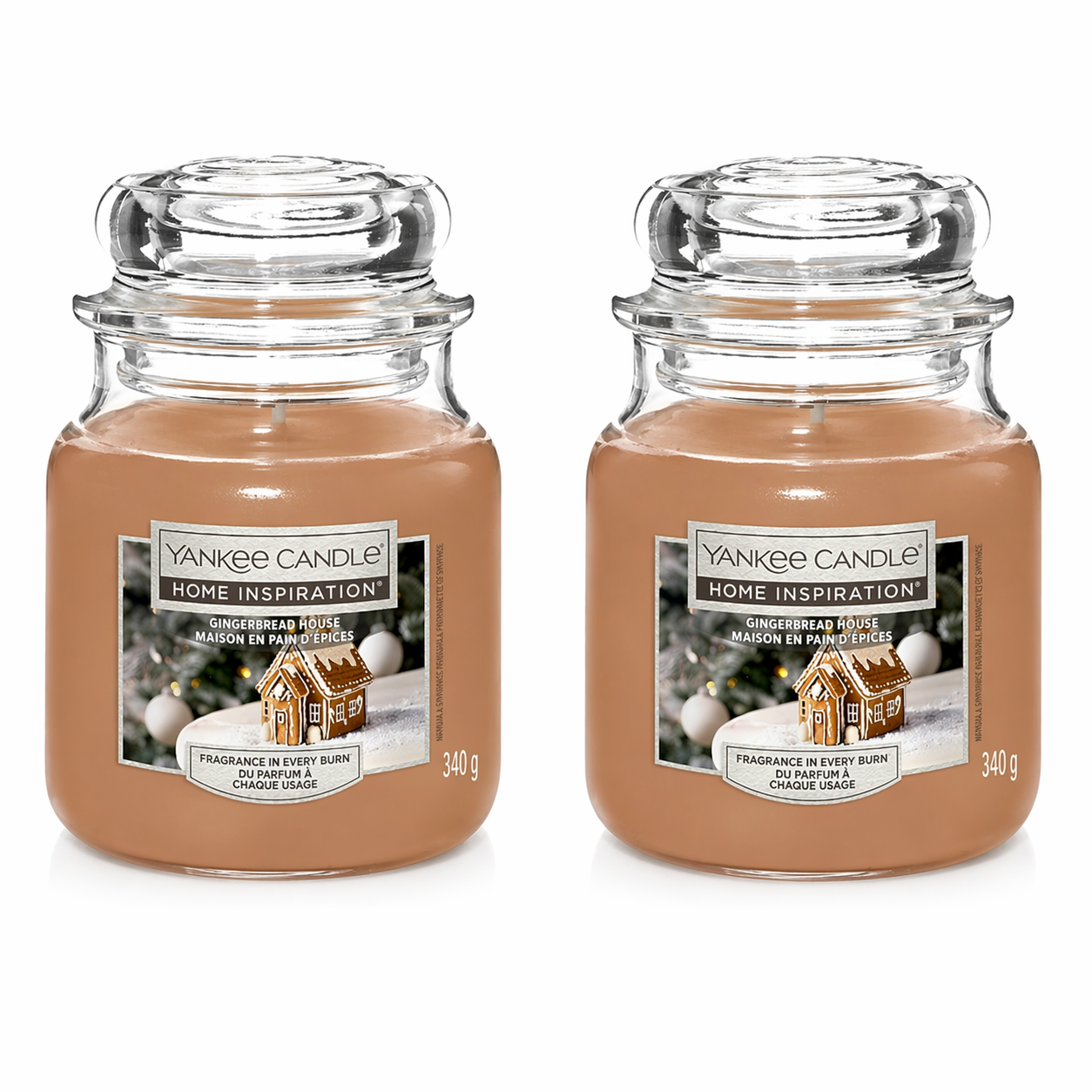 Yankee Candle Large Jar Candles Pack of 2, 340g Each, Long Lasting Fragrance Home Scented Candles