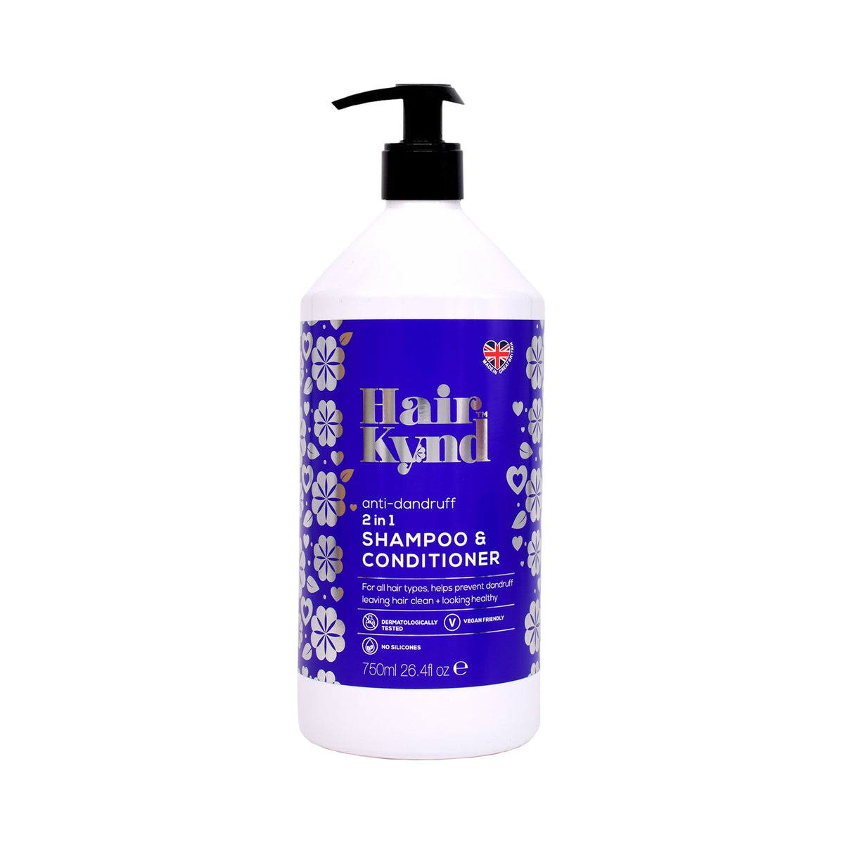 HairKynd 2 in 1 Shampoo & Conditioner 750ml - Anti Dandruff