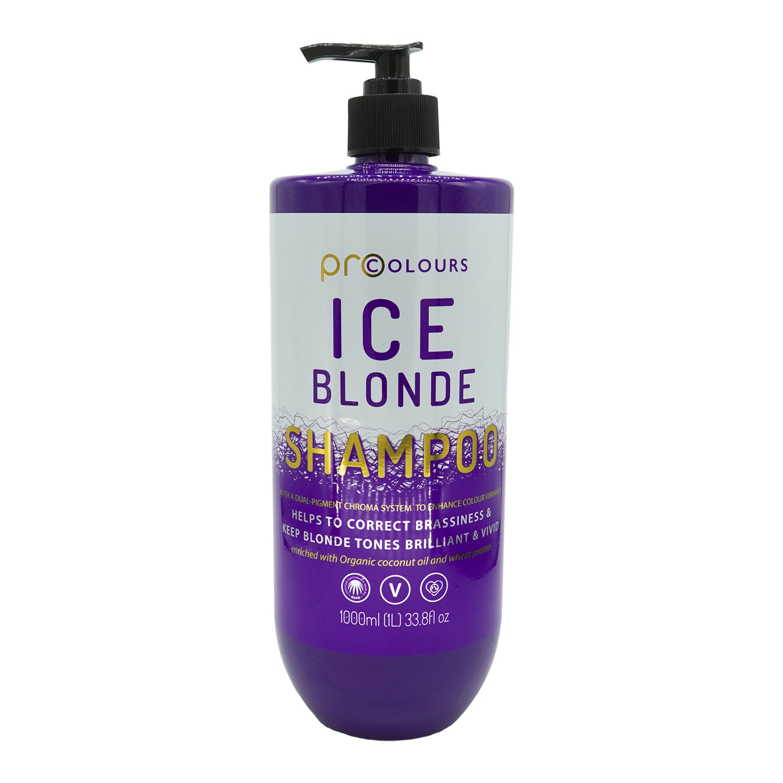 Pro Colours Shampoo Ice Tone For Brassy Blonde Hair 1 Litre