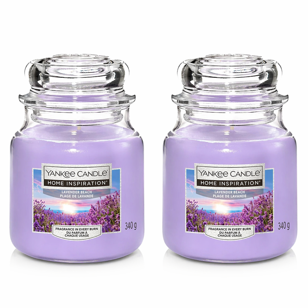 Yankee Candle Large Jar Candles Pack of 2, 340g Each, Long Lasting Fragrance Home Scented Candles