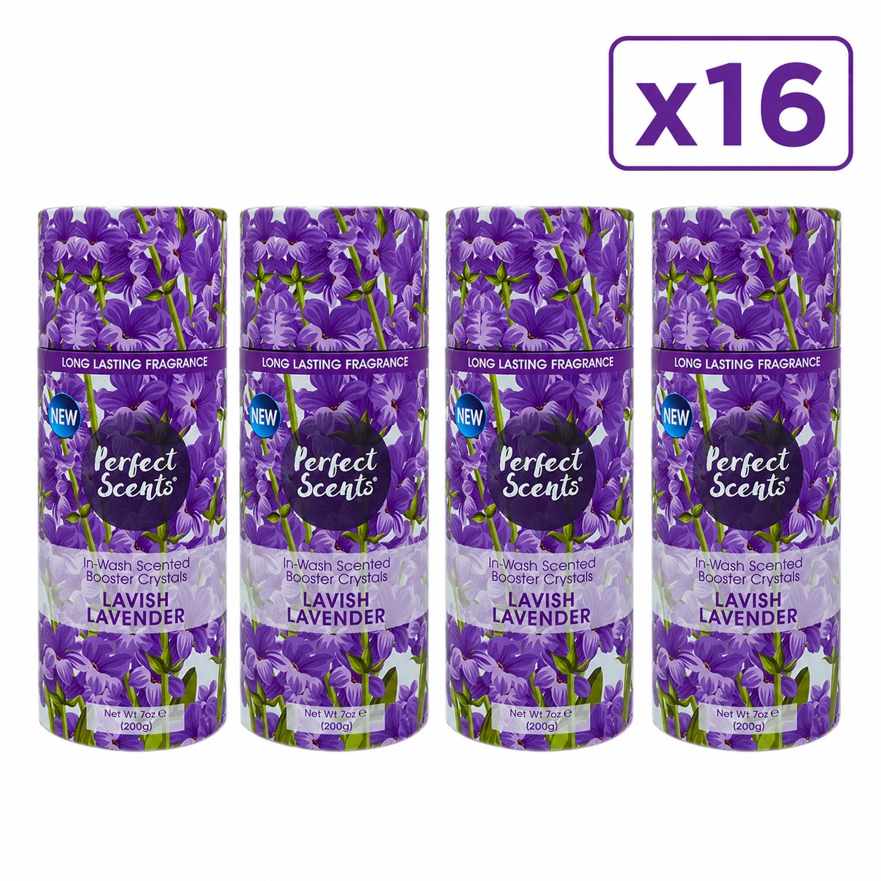 Perfect Scents In-Wash Scent Booster 200g Pack of 16, Laundry Fragrance Beads, Long Lasting Freshness, 3.2kg Total
