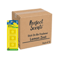 12x Perfect Scents Stick On Bin Freshener - Lemon Zest - 3x5g (15g) per pack - 36x5g (180g) Total