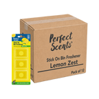 12x Perfect Scents Stick On Bin Freshener - Lemon Zest - 3x5g (15g) per pack - 36x5g (180g) Total
