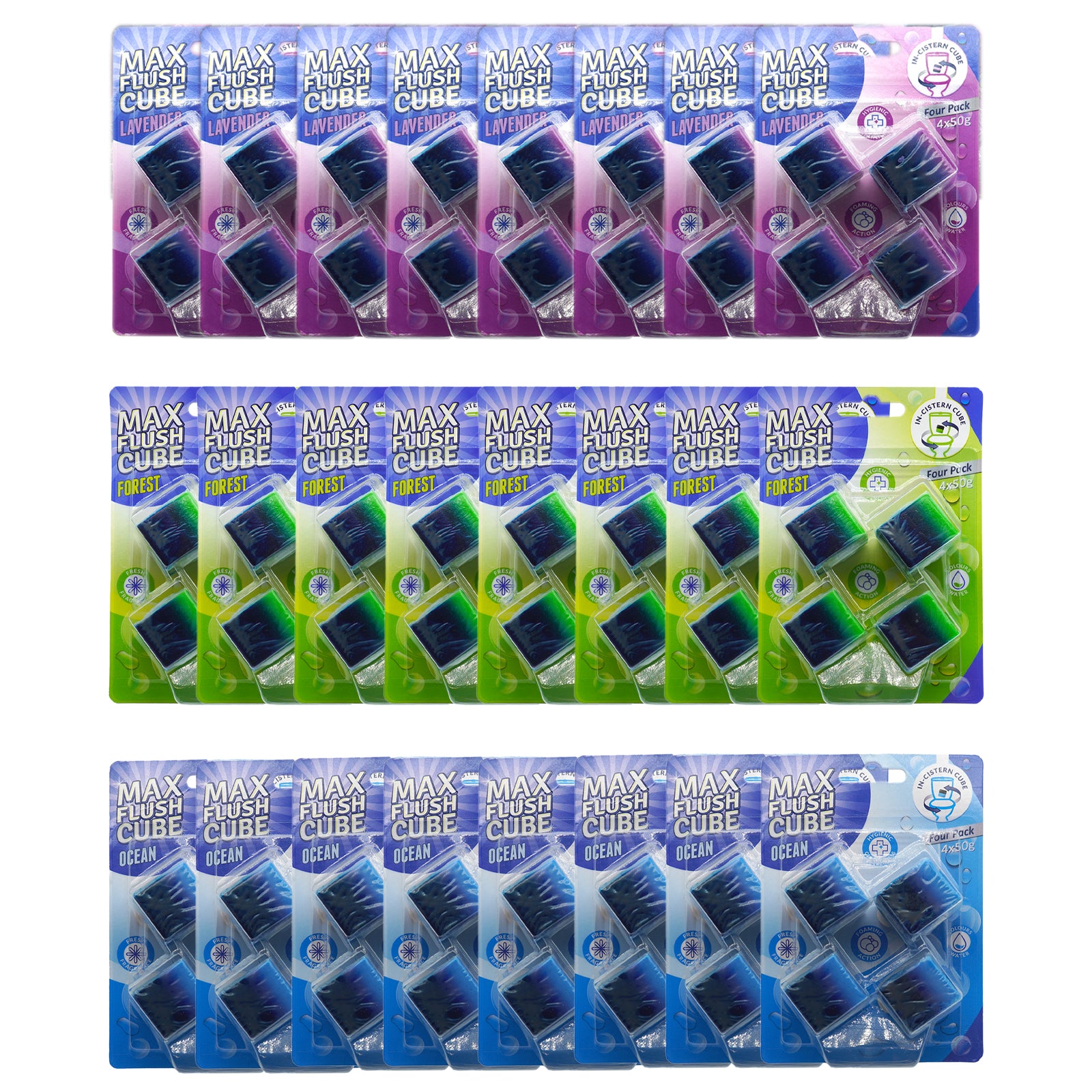 24x Max Flush InCistern Cube 4 Pack  4x50g