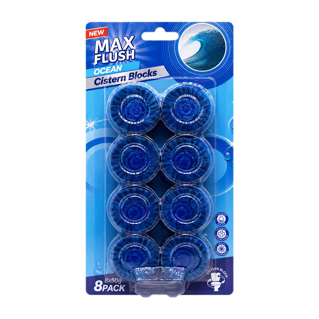 Max Flush In-Cistern Block 8x50g - Ocean