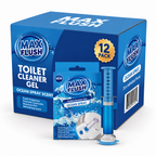 12x Max Flush Toilet Cleaner Gel  45ml  Lasting Up To 6 Weeks