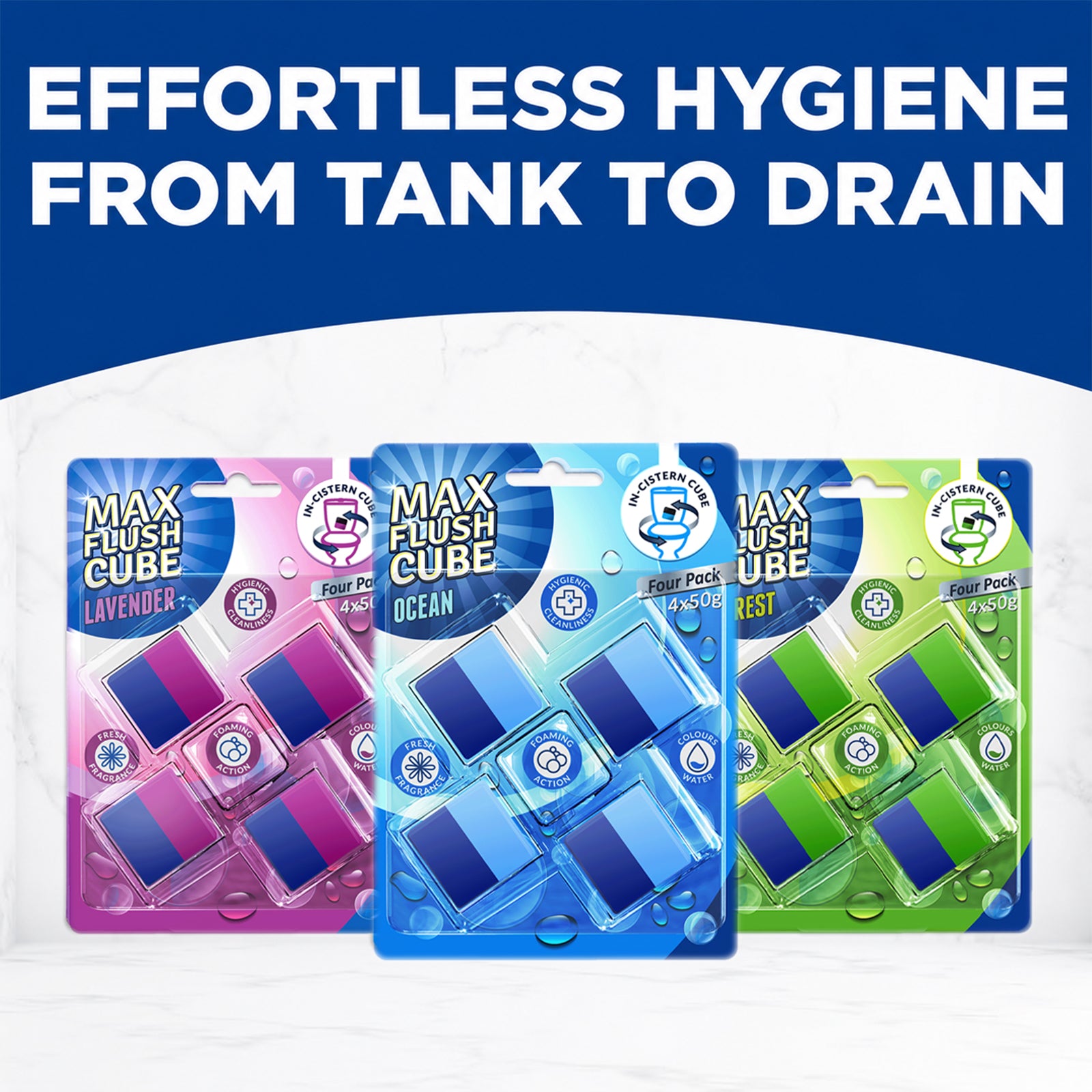 6x Max Flush InCistern Cube 4 Pack  4x50g
