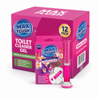 12x Max Flush Toilet Cleaner Gel  45ml  Lasting Up To 6 Weeks