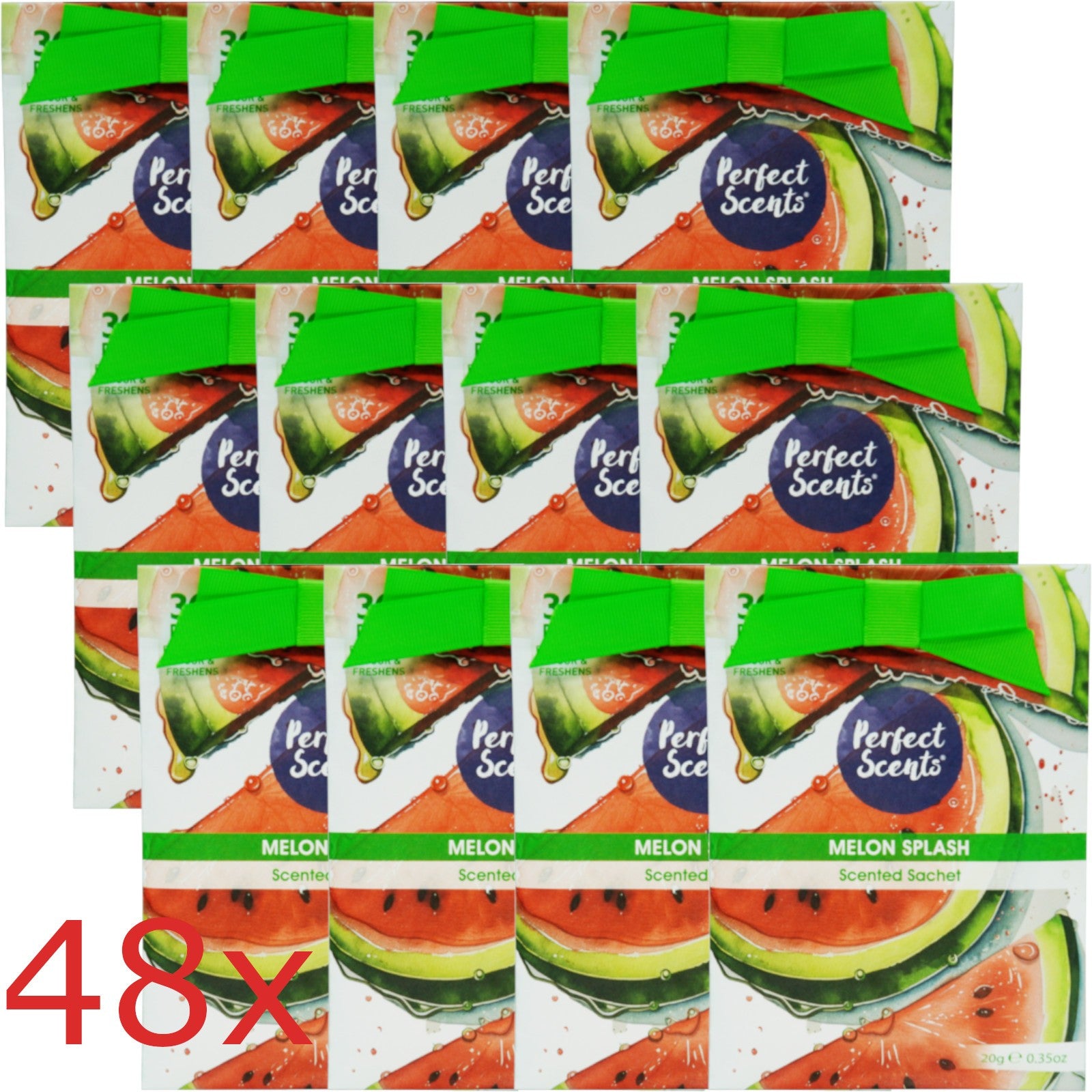 Perfect Scents Scented Sachets 20g Pack of 48, Long Lasting Fragrance Sachets for Drawers, Wardrobes & Small Spaces, 960g Total