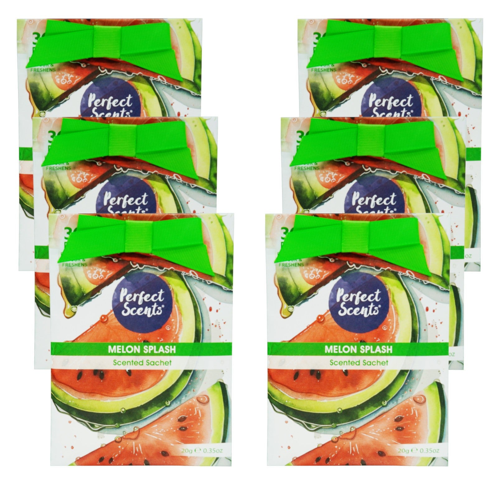 Perfect Scents Scented Sachets 20g Pack of 6, Long Lasting Fragrance Sachets for Drawers, Wardrobes & Small Spaces, 120g Total