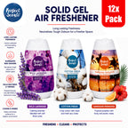 12x Perfect Scents  Solid Gel Air Freshener For Home, Kitchen & Bathroom  221g