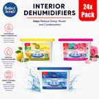 24x Perfect Scents Dehumidifier Home Interior Damp Mould Moisture Mildew 500ml