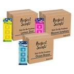 12x Perfect Scents Stick On Bin Freshener - Mixed Scents - 3x5g (15g) per pack - 36x5g (180g) Total