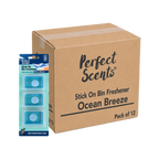 12x Perfect Scents Stick On Bin Freshener - Mixed Scents - 3x5g (15g) per pack - 36x5g (180g) Total