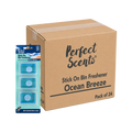 24x Perfect Scents Stick On Bin Freshener - Ocean Breeze - 3x5g (15g) per pack - 72x5g (360g) Total