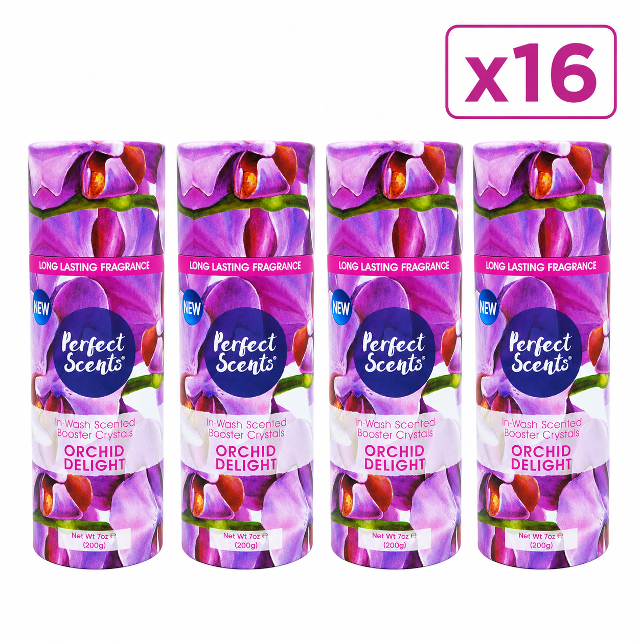 Perfect Scents In-Wash Scent Booster 200g Pack of 16, Laundry Fragrance Beads, Long Lasting Freshness, 3.2kg Total