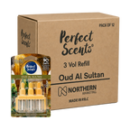 12x Perfect Scents 3 Scents Air Freshener Refill - Compatible with 3volution - 3x20ml Per Pack - 36x20ml (240ml) Total