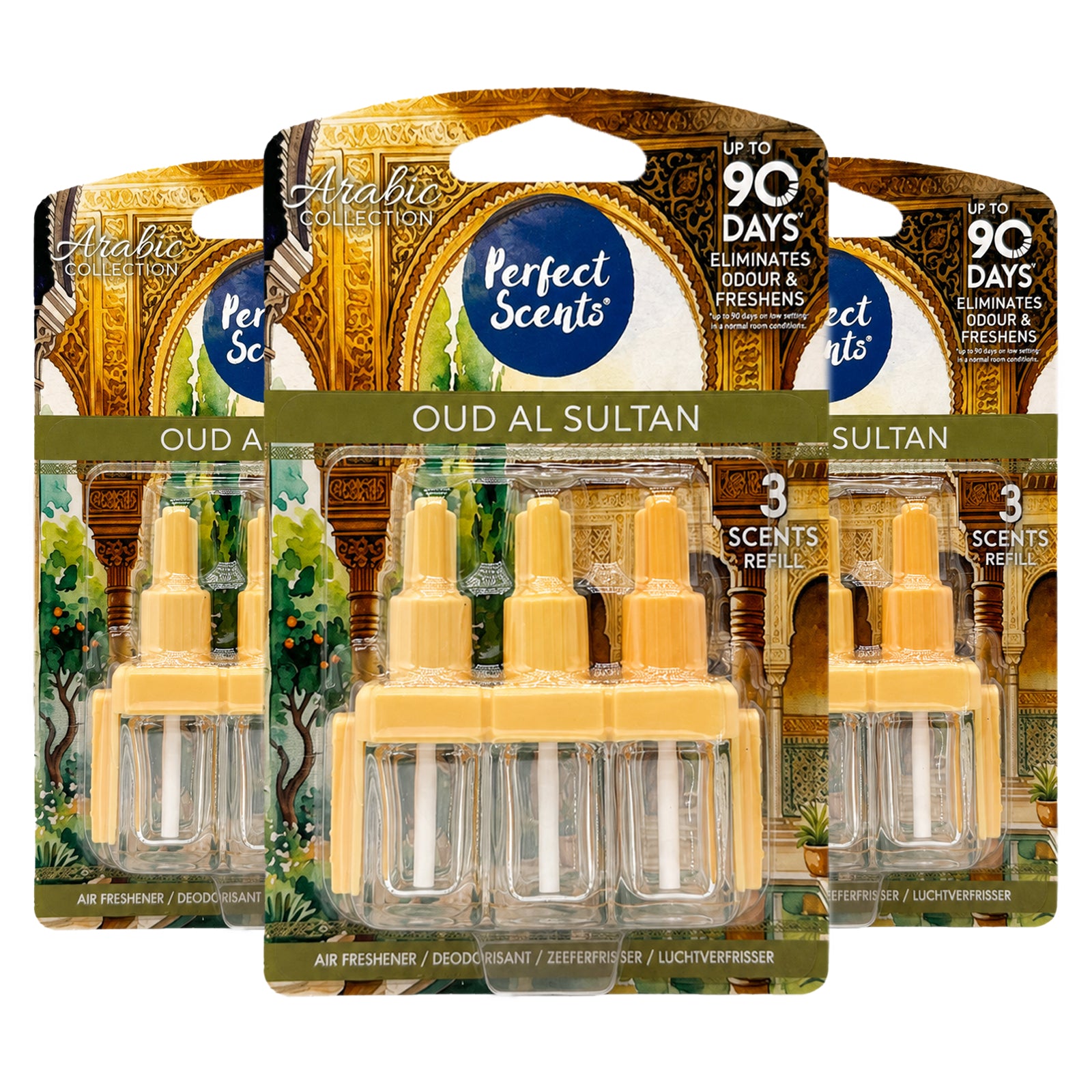 3x Perfect Scents 3 Scents Air Freshener Refill - Compatible with 3volution - 3x20ml Per Pack - 9x20ml (60ml) Total