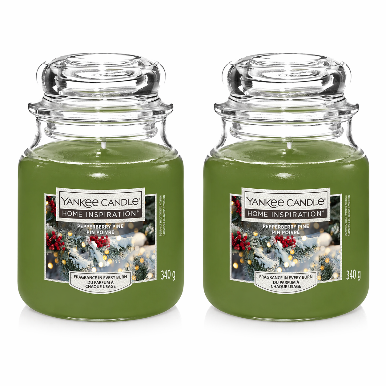 Yankee Candle Large Jar Candles Pack of 2, 340g Each, Long Lasting Fragrance Home Scented Candles