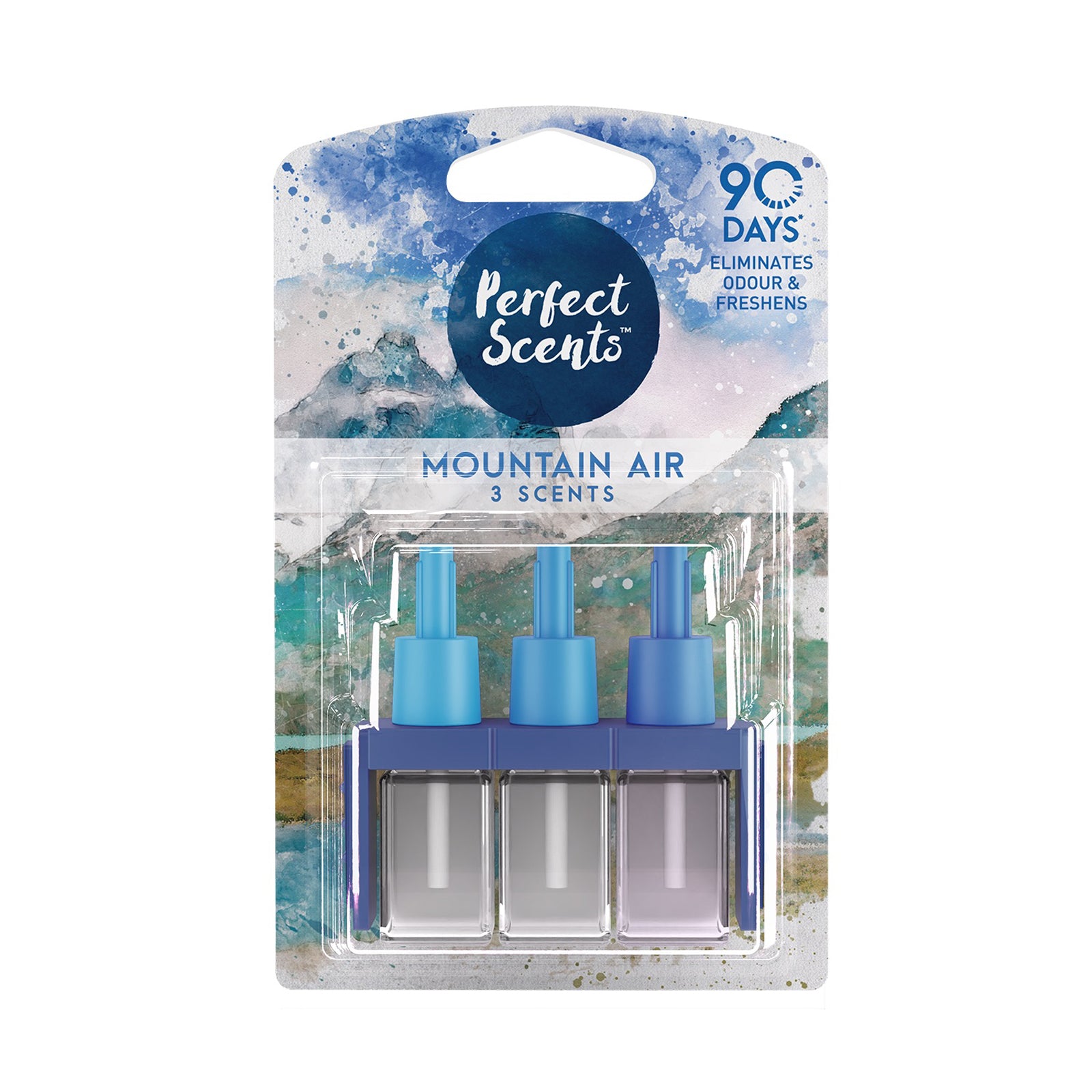 Perfect Scents Plug In Refill Air Freshener Compatible with 3volution - Mountain Air - (3x20ml)