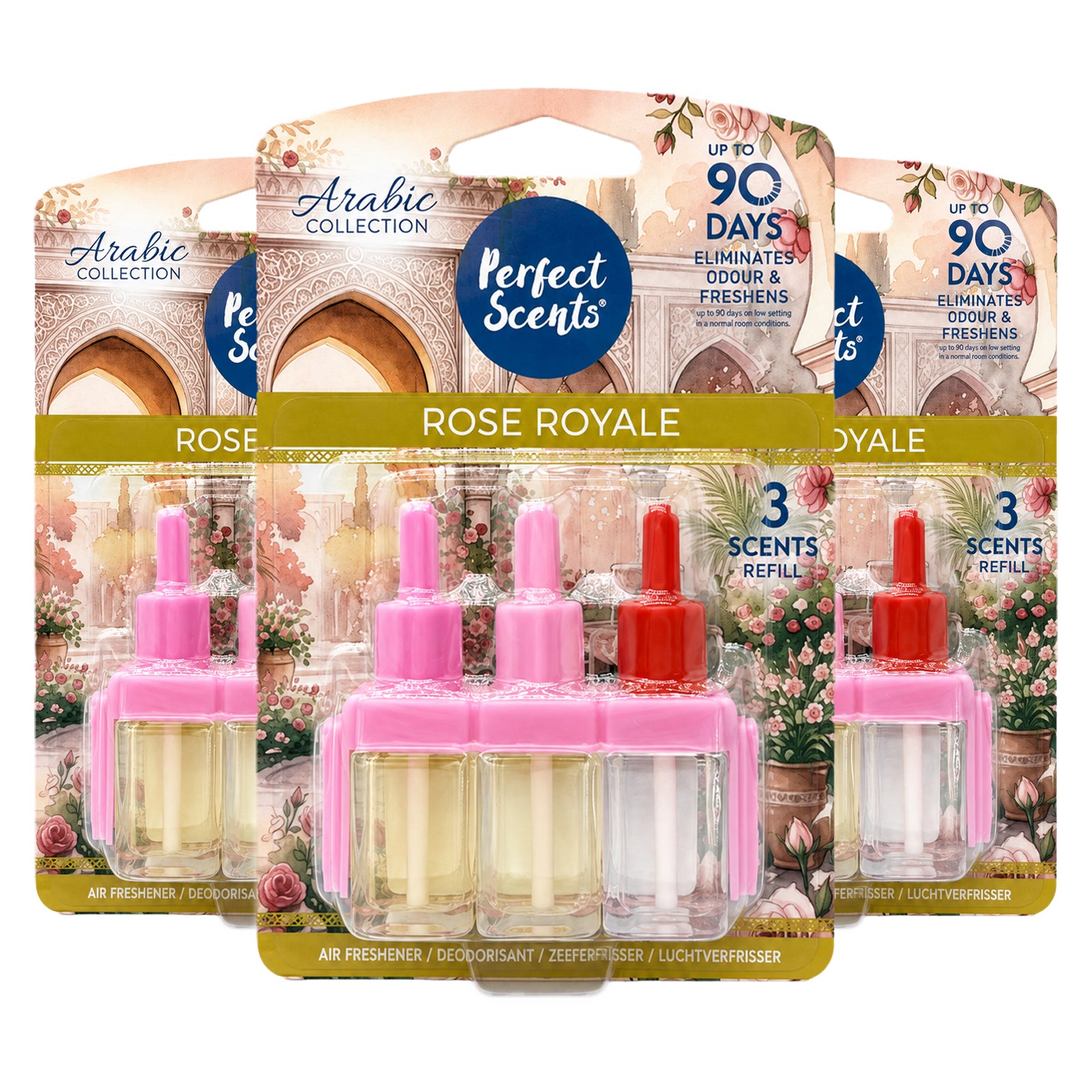 3x Perfect Scents 3 Scents Air Freshener Refill - Compatible with 3volution - 3x20ml Per Pack - 9x20ml (60ml) Total