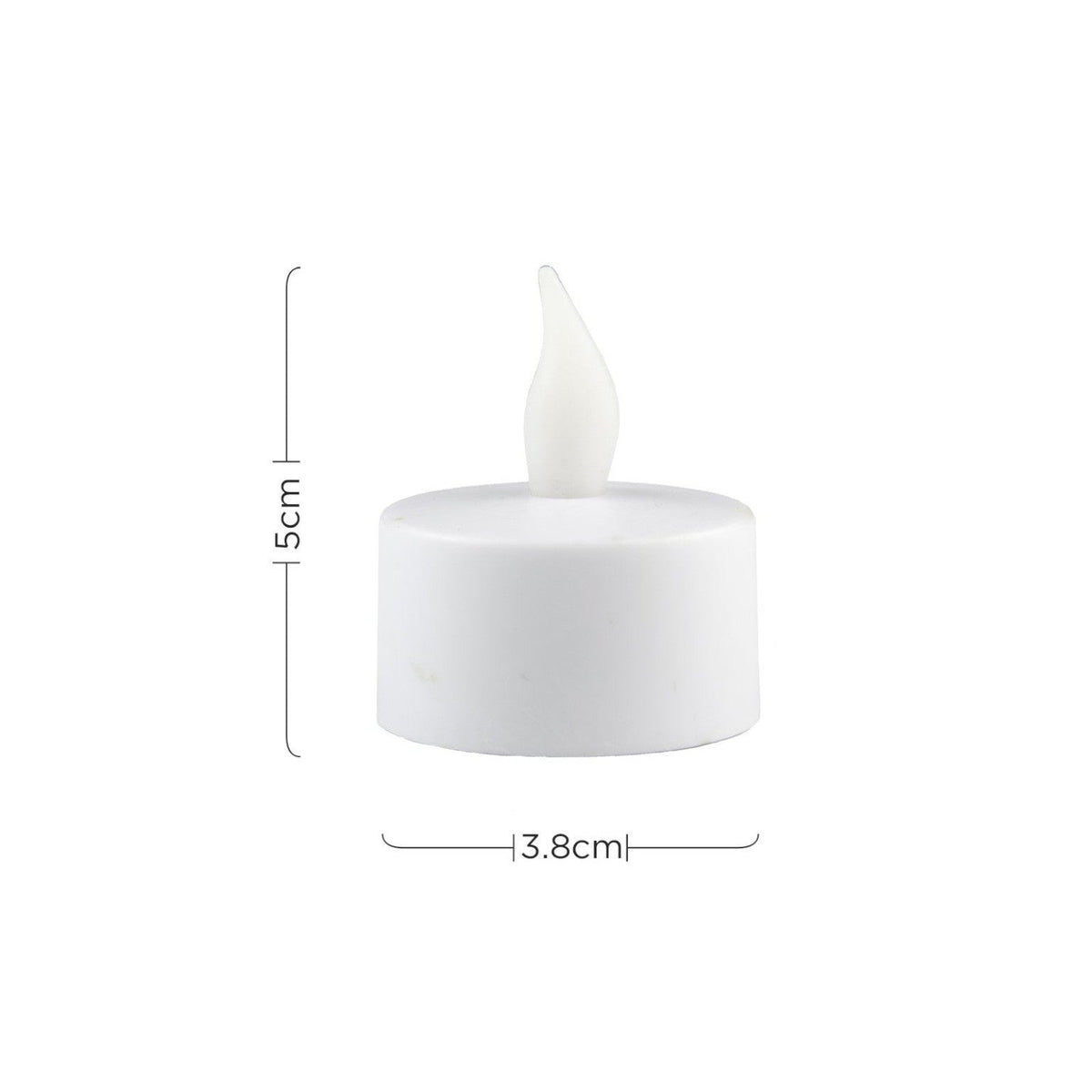Mini Sun Set of 4 Battery Operated Flicker WW LED Tea Lights - image 2