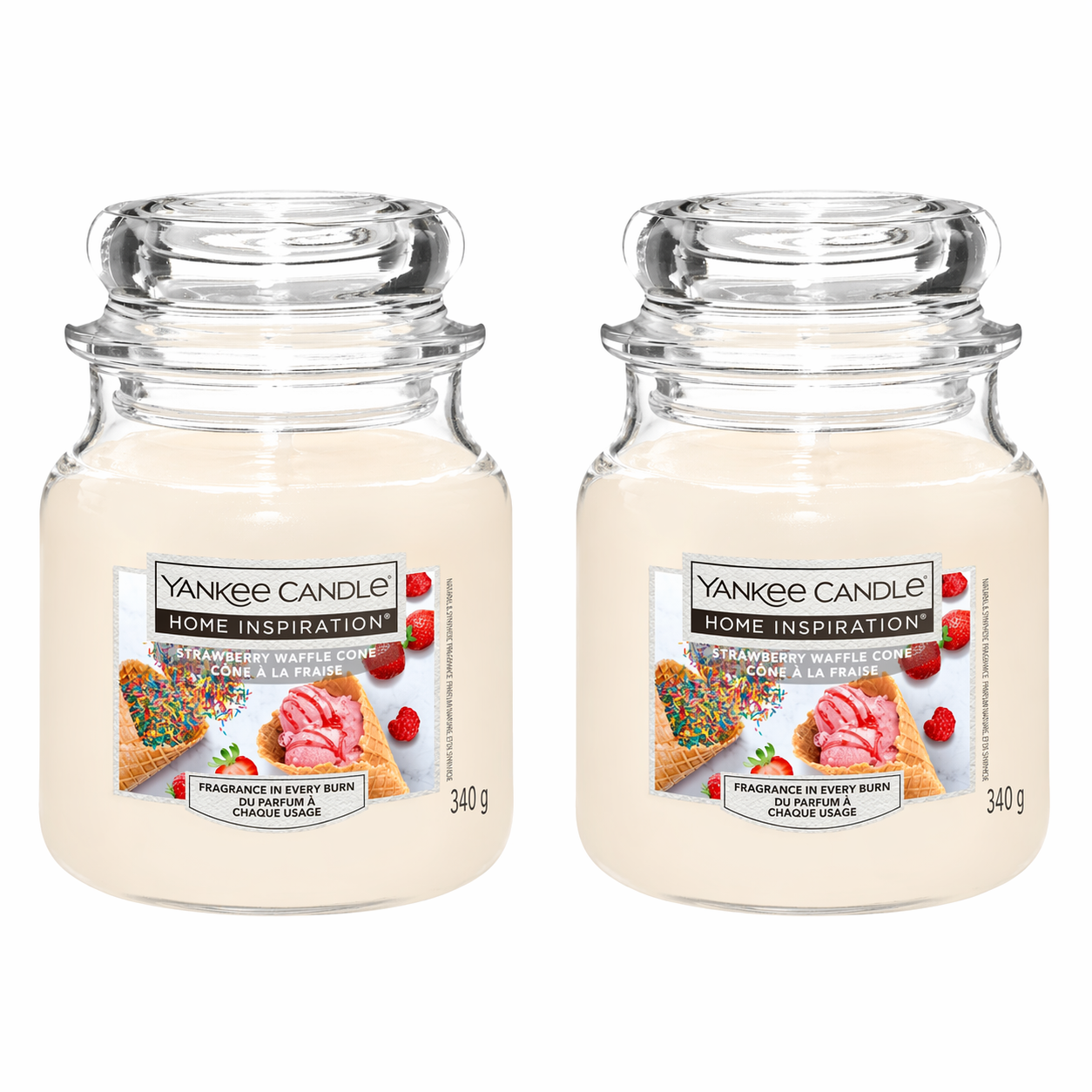 Yankee Candle Large Jar Candles Pack of 2, 340g Each, Long Lasting Fragrance Home Scented Candles