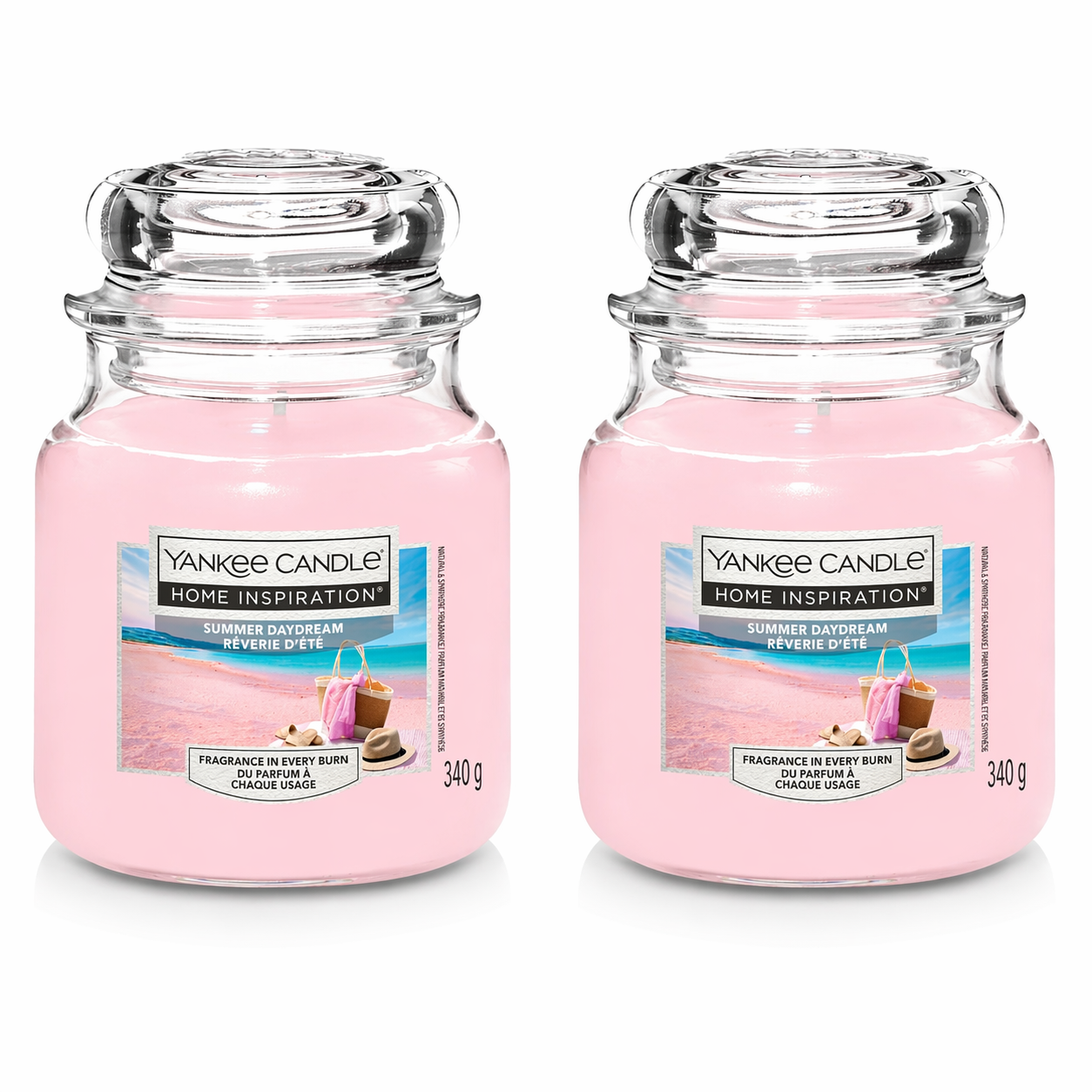 Yankee Candle Large Jar Candles Pack of 2, 340g Each, Long Lasting Fragrance Home Scented Candles