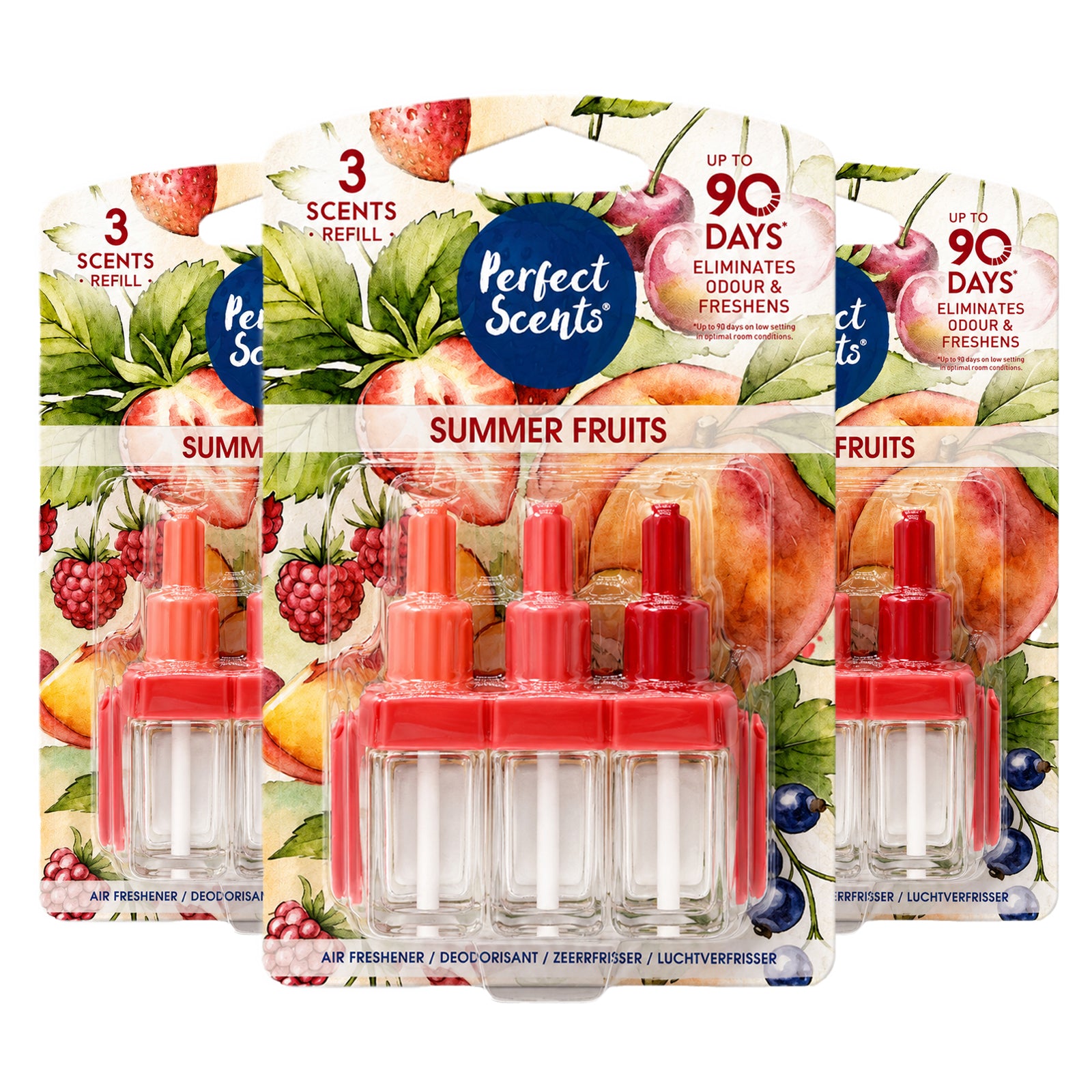 3x Perfect Scents 3 Scents Air Freshener Refill - Compatible with 3volution - 3x20ml Per Pack - 9x20ml (60ml) Total