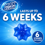 6x Max Flush Toilet Cleaner Gel  45ml  Lasting Up To 6 Weeks