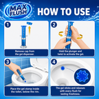 6x Max Flush Toilet Cleaner Gel  45ml  Lasting Up To 6 Weeks