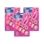 3x Max Flush Toilet Rim Block Cleaner - 2x50g Per Pack - 6x50g (300g) Total