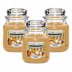 Yankee Candle Jar 340g, Pack Of 3, Home Fragrance Scented Candle, Long Lasting Glass Jar Candle for Home