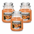 Yankee Candle Jar 340g, Pack Of 3, Home Fragrance Scented Candle, Long Lasting Glass Jar Candle for Home