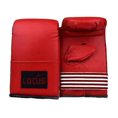 Locus Boxing MMA Muay Thai Sparring Punch Bag Gloves Mitts Red Small