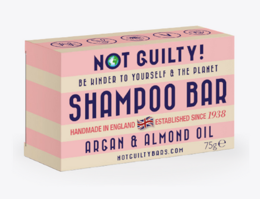 Not Guilty Shampoo Bar Handmade In England Argan & Almond Oil 75g