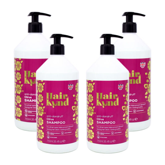 4x HairKynd Anti-Dandruff Citrus Shampoo 750ml