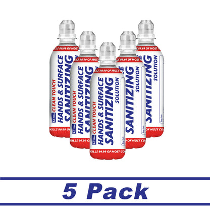 5 x Hands Sanitizer and Surface Sanitiser Solution Alcohol Free 330ml KILLS 99%