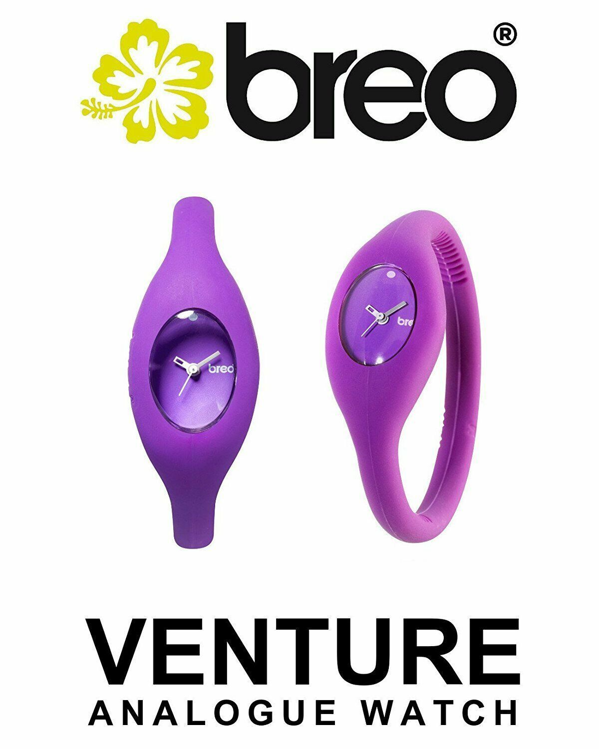 50x Breo VENTURE Analogue Strap Watch in Purple (Size Medium 17m) Joblot Case