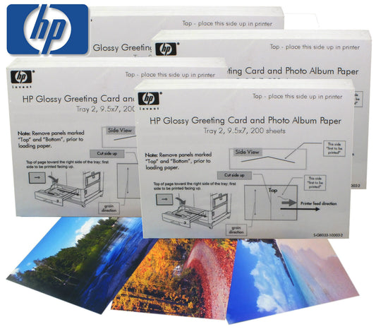 HP Glossy Greeting Card & Photo Album Paper 800 Sheets 9.5 X 7” (SQ8033)