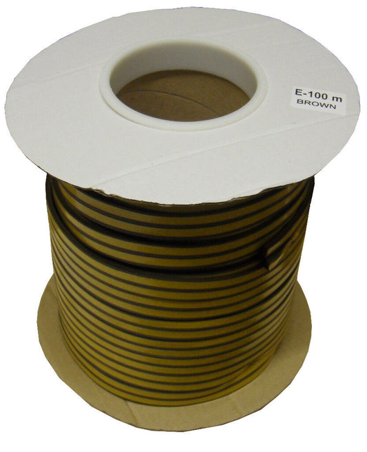 Self-Adhesive Seals For Windows And Doors Profile E 100m Brown